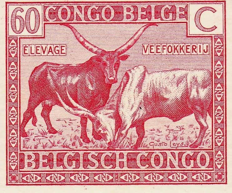 A historic postage stamp from the Congo